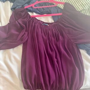 Alice + Olivia Plum Blouse